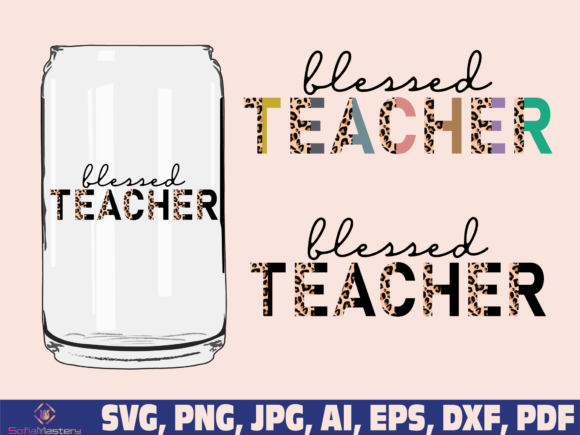 Blessed Teacher Leopard Cheetah Print: A Versatile Graphic Design Asset for Blogs and Crafts