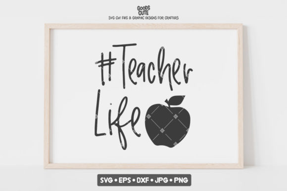Hashtag Teacher Life: A Versatile Graphic Design Asset for Creative Projects