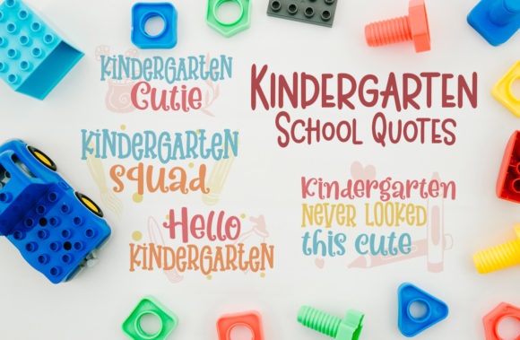 Kindergarten School Quotes: A Versatile Graphic Design Asset for Crafts and Creative Projects
