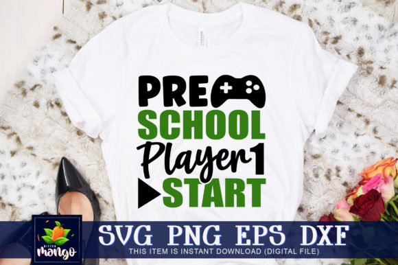 Pre School Player 1 Start: A Versatile Graphic Design Asset for Crafts