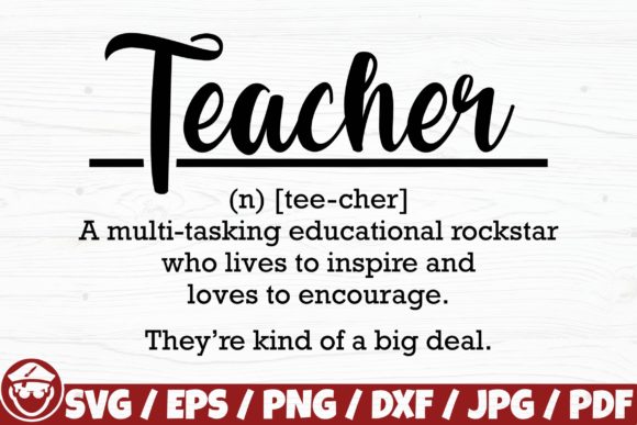 Teacher Definition Graphics: A Versatile Design Asset for Crafts and Creative Projects